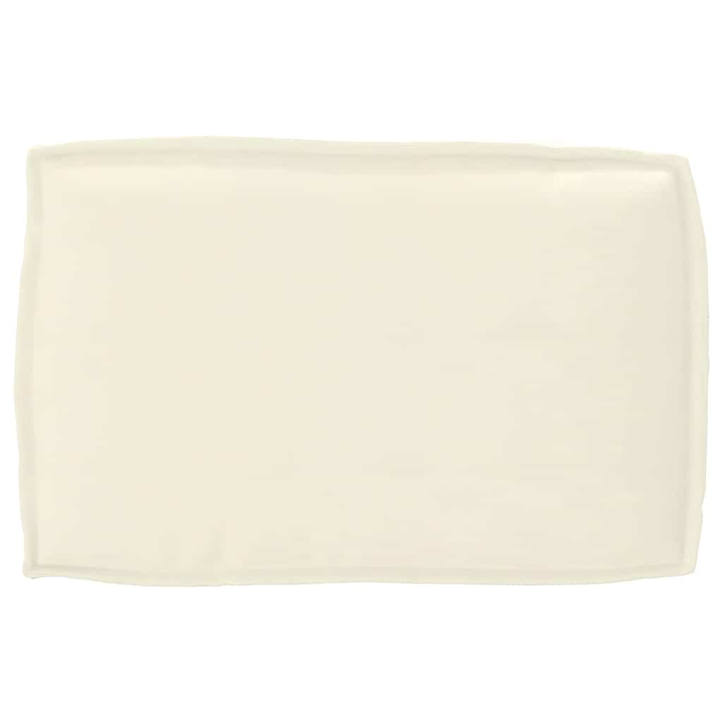 Pallet Cushion for Backrest Cream 60 x 40 x 12 cm Oxford fabric